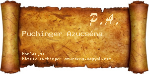 Puchinger Azucséna névjegykártya