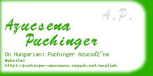 azucsena puchinger business card